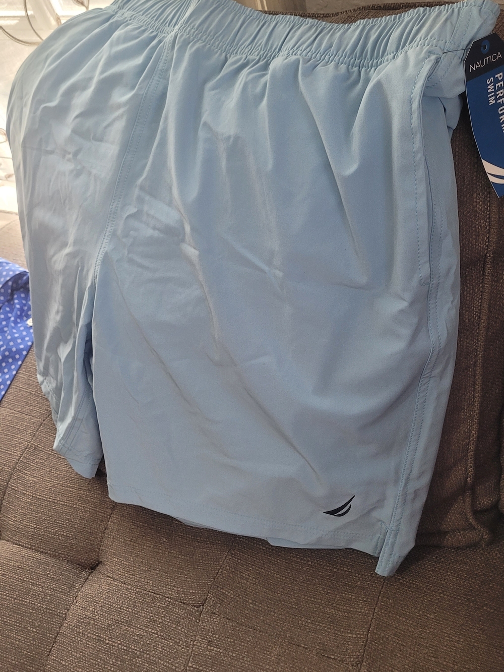 Nautica Light Blue Performance Swim Shorts